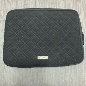Vera Bradley Quilted Laptop Sleeve Padded Zippered Protector Case Black